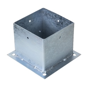 Suport stalp Zilan, metalic, 150x150mm, fara cap, tabla prevopsita din otel, 150 mm, EXT5582 - Img 2