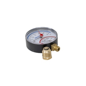Termomanometru radial Zilan 1/2", presiune maxima 6 bar, temperatura maxima 120°C, diametru 8cm, 12x9x4 cm, 1kg, EXT10540013 - Img 2