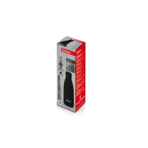 Termos tip sticla Zilan, 500ml, inox, 26x8x8 cm, mentine temperatura rece 24 ore, calda 12 ore, negru, ZLN0820 - Img 2