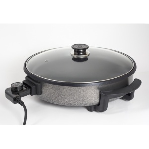 Tigaie electrica Zilan, 38cm, 1500W, capac sticla, aluminiu non-stick, 40x22x40 cm, ZLN7870 - Img 3