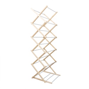 Uscator de rufe Zilan, din lemn, pliabil, dimensiuni 178x54cm, 15 bare, Compact - Img 1