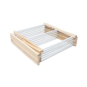Uscator de rufe Zilan, din lemn, pliabil, dimensiuni 178x54cm, 15 bare, Compact - Img 4