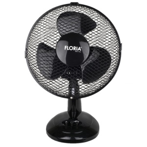 Ventilator birou Floria, cu elice de 23 cm, 25W, oscilant, 2 viteze, 21x28x37 cm, ZLN1211
