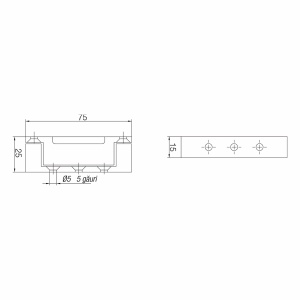 Balama Aplicata PVC/AL Feroneria, maro, pentru usi, EXT212015VM - Img 2