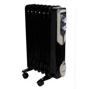 Calorifer electric pe ulei Floria, 7 elementi, termostat reglabil, 3 trepte caldura, protectie supraincalzire, 1500W, 35x12x55 cm, ZLN3642