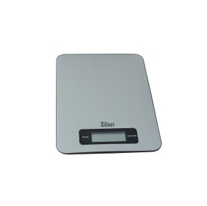 Cantar de bucatarie digital Zilan, inox, ecran LED, 5kg, 15x22x1.3 cm, ZLN9099 - Img 1