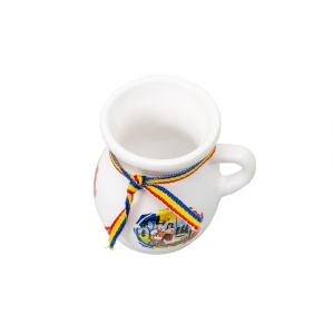Canuta pentru tuica Zilan, cu panglica Romania, 50ml, dimensiuni 8x8x6.5 cm, greutate 0.1kg, EXT10785 - Img 4