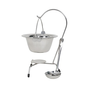 Ceaun mini Zilan din inox, 0.8L, cu suport si lingura, robust, usor de curatat, alimentare gaz+electrica, 0.8L, EXT7228_3 - Img 1