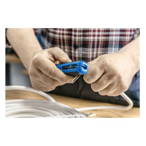 Cleste dezizolator Hogert pentru cablu 0.5-6.0 mm², constructie din otel SK5, maner anti-alunecare, dimensiuni compacte, HT1P102 - Img 4