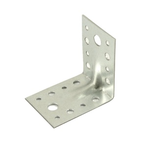 Coltar metalic Zilan, 70x70x55 mm, perforat, cu nervura, pentru imbinarea elementelor de constructie din lemn, 70X70X55