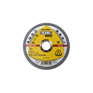 Disc debitare inox Klingspor 125x1.6x22.23 mm, rezistenta la uzura, tăiere uscata, universal, cod EXT340938