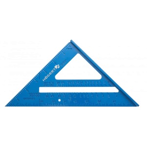 Echer unghiular HOGERT 180mm, aluminiu, grosime 3mm, marcaje metrice si imperiale, lacuit, HT4M215 - Img 1