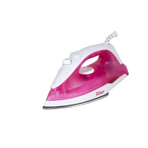 Fier de calcat Zilan cu talpa inox, 1600W, rezervor 180ml, sistem abur/horizontal si vertical, auto-curatare, alb/roz, 1.2m cablu, ZLN8430