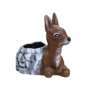 Ghiveci ceramica Zilan, model caprioara, 23cm lungime, 25cm inaltime, decoratiune gradina, EXT7066 - Img 2