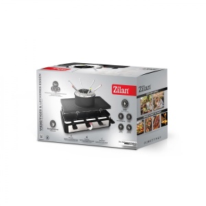Gratar electric Zilan 3 in 1, 1400W, antiaderent, inox, 8 tigai raclette, 1l, 16cm, 10x10cm, ZLN8856 - Img 8