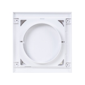 Grila evacuare cu clapeta Zilan, plastic alb stralucitor, rezistenta UV, dimensiuni 125x125 mm, cod EXT7197 - Img 3