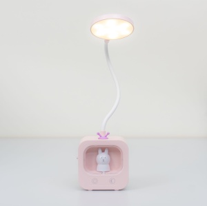 Lampa de birou Zilan, 3 tipuri de lumina, model televizor, roz, inaltime 33cm, lungime 10cm, latime 5cm, ZTS8233 - Img 7