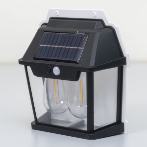 Lampa solara de perete Zilan cu 2 becuri LED, putere 28W, senzor de miscare, 3 moduri de lumina, dimensiuni 18.5x7x17.5 cm, ZTS8196 - Img 2