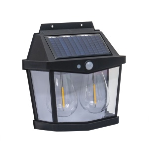 Lampa solara de perete Zilan cu 2 becuri LED, senzor de miscare, 3 moduri de lumina, 15.5x6.5x16.5 cm, ZTS8193 - Img 2