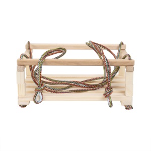 Leagan din lemn Zilan, 40x30 cm, interior/exterior, franghii sintetice reglabile, EXT10763 - Img 2