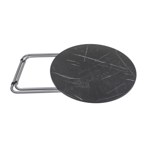 Masa plianta rotunda Zilan, 70x70 cm, inaltime 70 cm, blat MDF, picioare metal vopsite, ZLN6937 - Img 3
