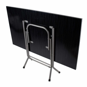 Masa plianta Z-tools, MDF 70x120cm, picioare metalice, inaltime 75cm, grosime 1.9cm, negru, cod ZTS5448 - Img 3