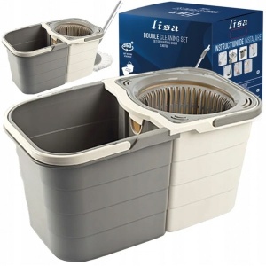 Mop rotativ Zilan cu doua recipiente, 19L, microfibra, 360°, compact, ZLN0792 - Img 4
