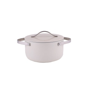Oala cu capac Zilan, ceramica 24cm, 4L, crem, 28x25x15 cm, ZLN0873