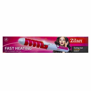 Ondulator par Zilan, 25W, ceramic, incalzire rapida 200 grade C, alb/roz, utilizare casnica, ZLN0429 - Img 3