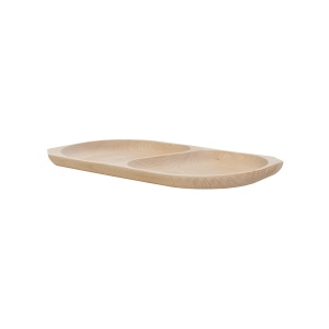 Platou din lemn natural Zilan pentru servire, dimensiuni 40x30x4 cm, ideal pentru fripturi, aperitive, peste, EXT6175 - Img 2