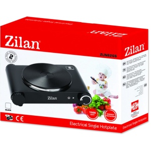 Plita electrica Zilan cu 1 arzator, termostat reglabil, 1500W, 34x26x10 cm, rosu, ZLN8266-R - Img 3