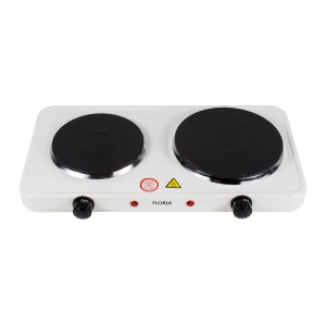 Plita electrica Zilan cu 2 arzatoare, alimentare la retea, 2500W, 46x24x5 cm, alb, ZLN2843