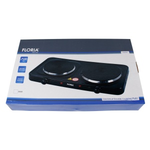 Plita electrica Zilan cu 2 arzatoare, alimentare la retea, 2500W, 46x24x5 cm, alb, ZLN2843 - Img 3