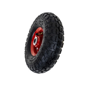 Roata Zilan 4.10/3.50-4, cauciuc, diametru 26 cm, greutate maxima suportata 136 Kg, ax 20 mm, 9614 - Img 2