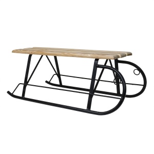 Sanie metal lemn Zilan, 73x39x28 cm, 120 Kg, pentru 1 persoana, EXT5571 - Img 1
