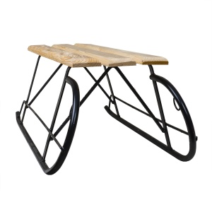 Sanie metal lemn Zilan, 73x39x28 cm, 120 Kg, pentru 1 persoana, EXT5571 - Img 2