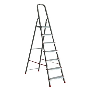 Scara metal Zilan 6+1 trepte, inaltime 2.20m, suporti plastic, vopsita electrostatic, ZLN1183
