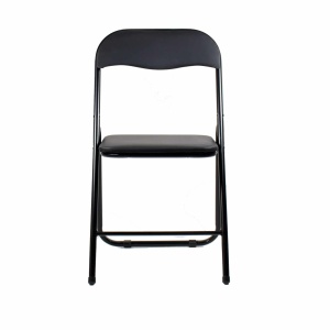 Scaun pliant Zilan negru, tapitat, utilizat pentru bucatarie si living, 80x43x45 cm, cod DSY1115 - Img 1
