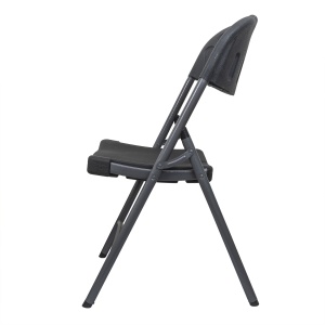 Scaun pliant Zilan pentru terasa, plastic, negru, 46x38x86 cm, greutate maxima 150kg, ZTS8192B - Img 3