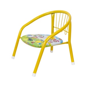 Scaun Zilan, pentru baieti si fete, 35 cm lungime, 34 cm latime, 35 cm inaltime, metal, galben, suport 25 Kg, 1717_galben - Img 2