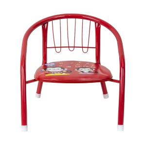 Scaun Zilan pentru baieti si fete, metal, rosu, asamblat, 35x34x35 cm, max 25 Kg, 1717_rosu - Img 1