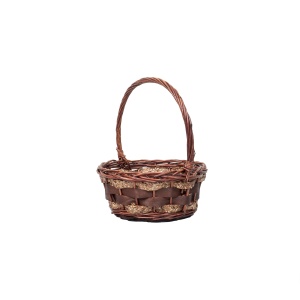 Set cosuri rattan Zilan, 4 cosuri rotunde, maro lucios, diametre: 22-40 cm, inaltime: 27-40 cm, ZTS8000 - Img 6
