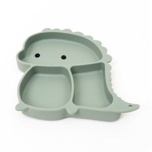 Set hranire bebelusi din silicon Z-TOOLS, 6 piese, model dinozaur, farfurie compartimentata 23x18x2.5 cm, bol cu capac 13x5 cm, baveta ajustabila 32x23 cm, lingurita si furculita 14x3.5 cm, canita cu toarte 8x9 cm, ZTS9094 - Img 7