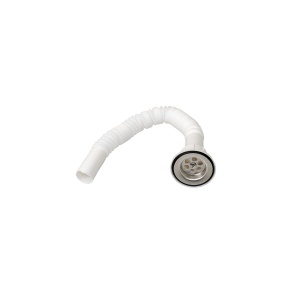 Sifon scurgere Zilan, plastic alb, lungime maxima 80cm, lungime minima 31cm, diametru 7.3cm, ZTS8283 - Img 2