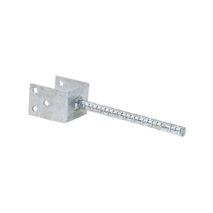 Suport stalp Zilan, papuc reazem tip "U", 80x300x60x4 mm, pentru beton, cod 4928 - Img 2