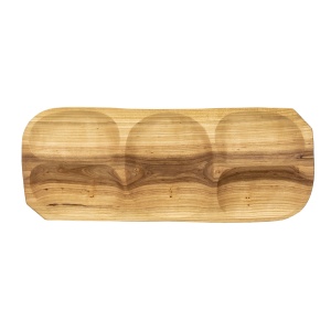 Tava din lemn Zilan compartimentata, 66x26x2.5 cm, ideala pentru servit friptura, aperitive sau branzeturi, EXT10714 - Img 3