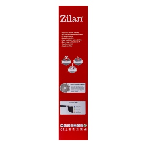 Tigaie adanca Zilan, 26cm, aluminiu, capac sticla, suprafata antiaderenta, gri inchis, ZLN0881 - Img 3