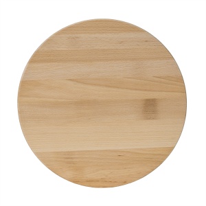 Tocator rotativ Zilan din lemn de fag, pentru servire, diametru 35 cm, grosime 4 cm, EXT8014 - Img 1