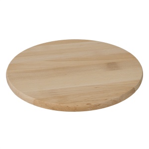Tocator rotativ Zilan din lemn de fag, pentru servire, diametru 35 cm, grosime 4 cm, EXT8014 - Img 2