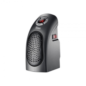 Ventilator de interior Zilan, aer cald, compact, negru, 18x8.5x9 cm, 400W, ZLN2281